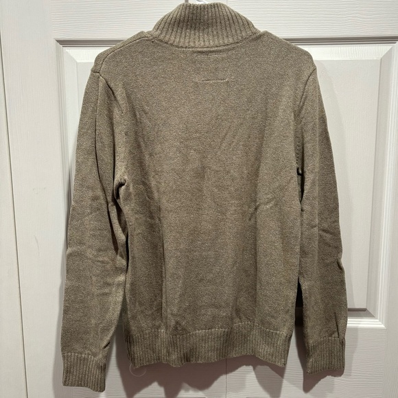 AMERICAN EAGLE Men’s Athletic Fit Long Sleeve Quarter Zip Sweater - beige size S - Picture 4 of 4